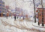 Paul Signac snow boulevard de clichy pa ris oil painting